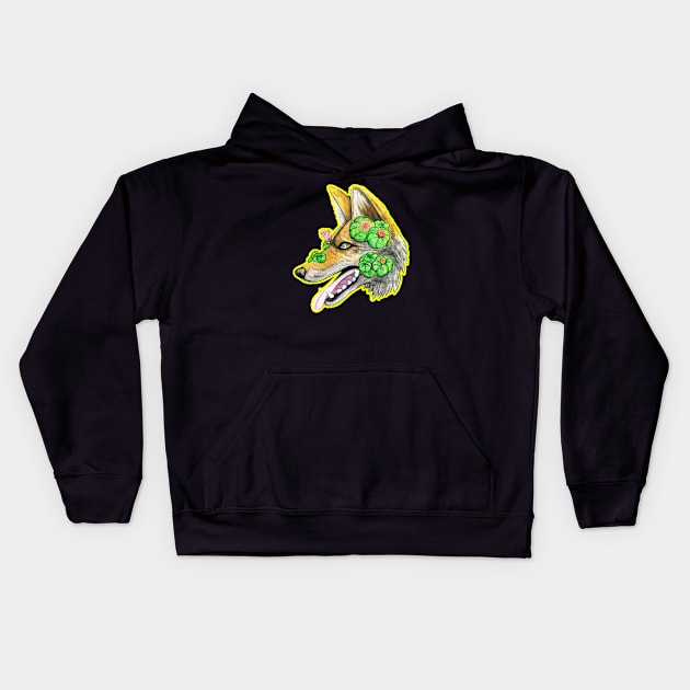 Peyote Coyote Kids Hoodie by ZacharySweet